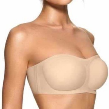 Womens Strapless Push-up Bandeau Bra