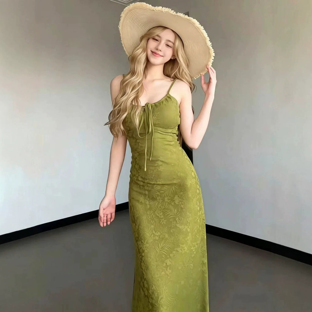 Sexy Beach-Style Strap Dress With Built-in Padded Bra