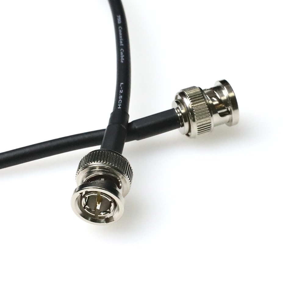 Alvin's Cables 12G SDI Cable Flexible, BNC Male to Male Right Angle for RED Komodo| Atomos Monitor 75 Ohm Shielded Cable for 4K Video Camera 50cm|19in