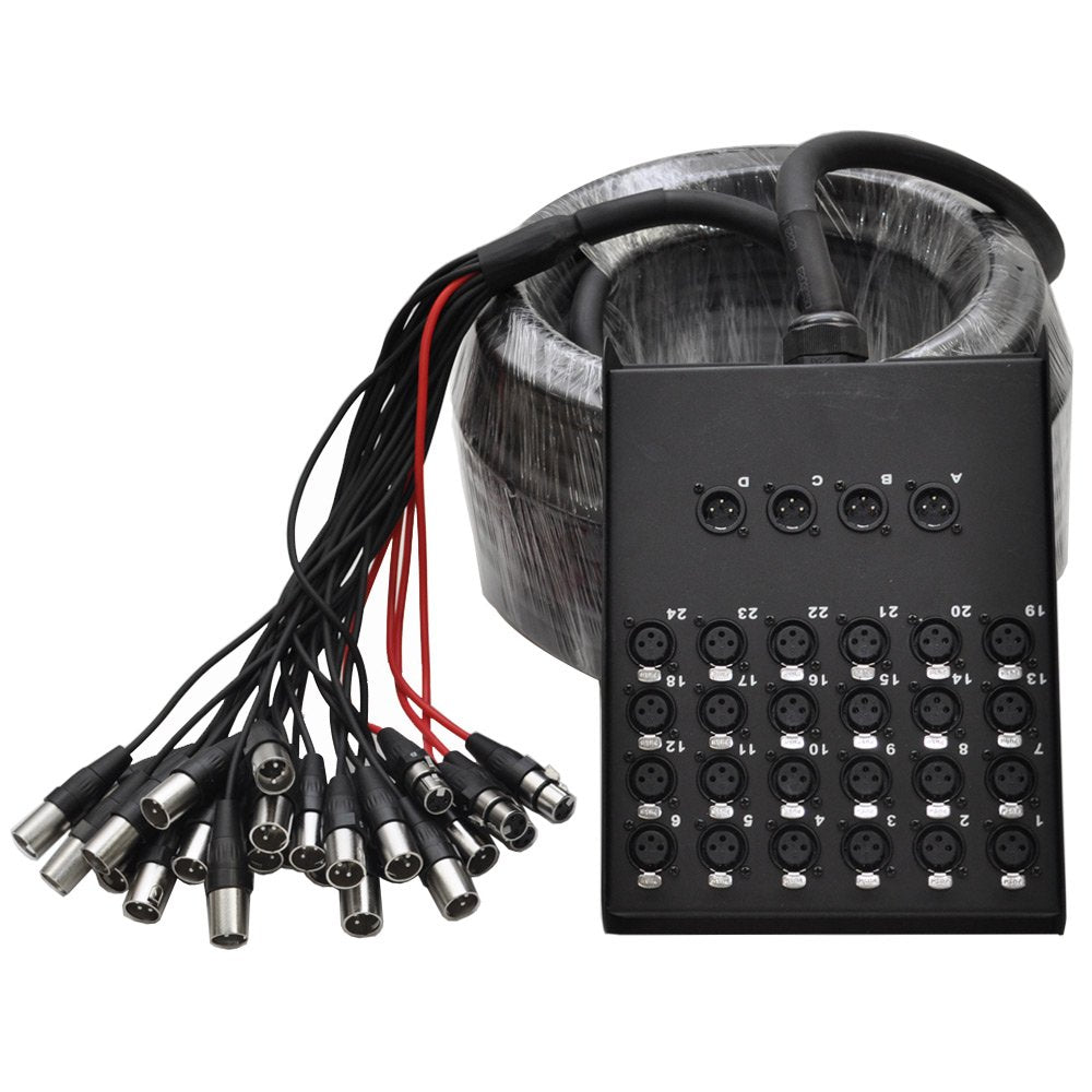 Seismic Audio Speakers 12 Channel Low Profile XLR Send Circuit Board Snake Cable, XLR Splitter Cable, 100 Feet