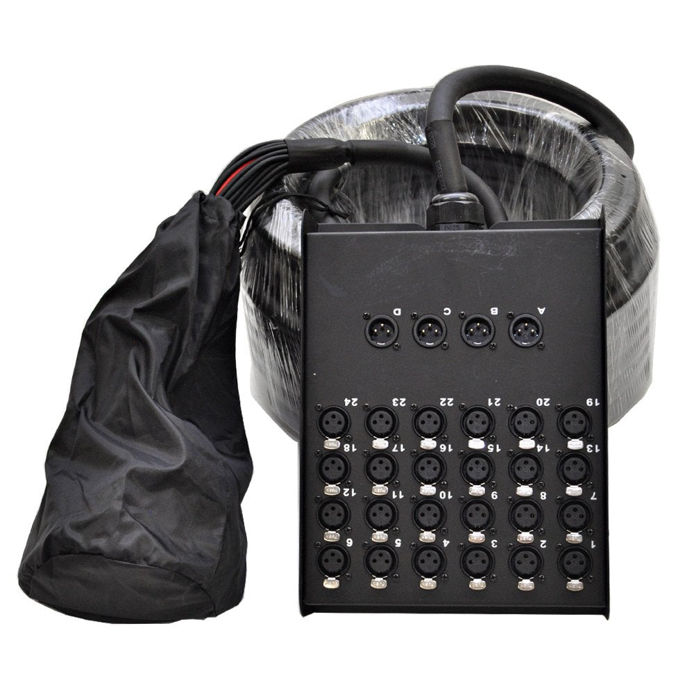 Seismic Audio Speakers 12 Channel Low Profile XLR Send Circuit Board Snake Cable, XLR Splitter Cable, 100 Feet