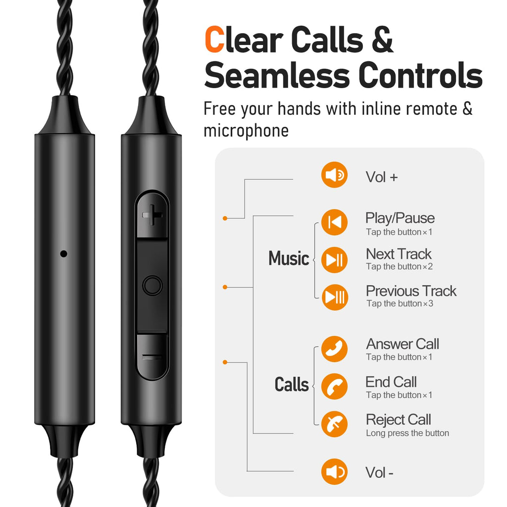 Vibes 202MC USB-C Wired Earbuds - USBC HiFi in Ear Headphones for iPhone 17/16/15 - Noise Isolating Ear Buds w/ Mic - Clear Sound, Deep Bass & Comfort-Fit Earphones - Silver Plated Cord, Carrying Case
