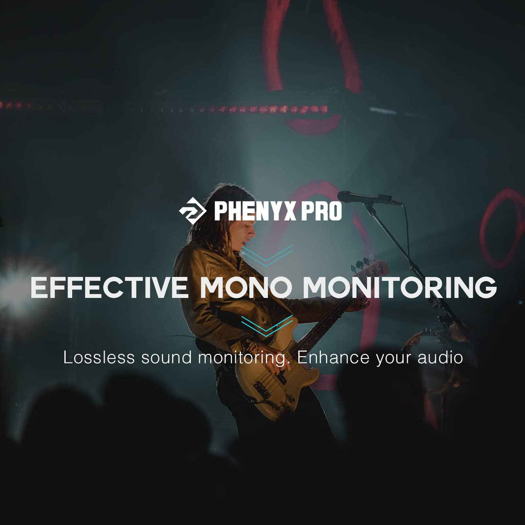 Phenyx Pro UHF Mono Dual Wireless in-Ear Monitor System, Metal Wireless IEM System, Sturdy Bodypack Receiver, 2x50 Frequencies, Separate Outputs,164ft Operation, Suitable for Band and Studio (PTM-22)