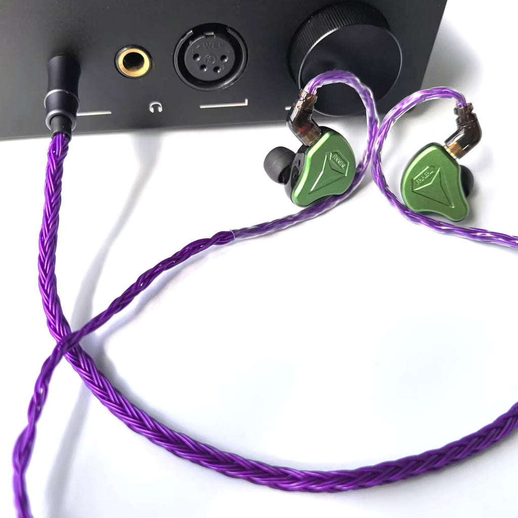 IEM Upgrade Cable, 16 Core Silver Plated Earphone Upgraded Cords, QDC-C Pin 1.5m in Ear Monitor Cable for KZ ZS10 ZSN PRO AS16 CCA CRA C12(Recessed 2pin 3.5mm 4.9ft) Black