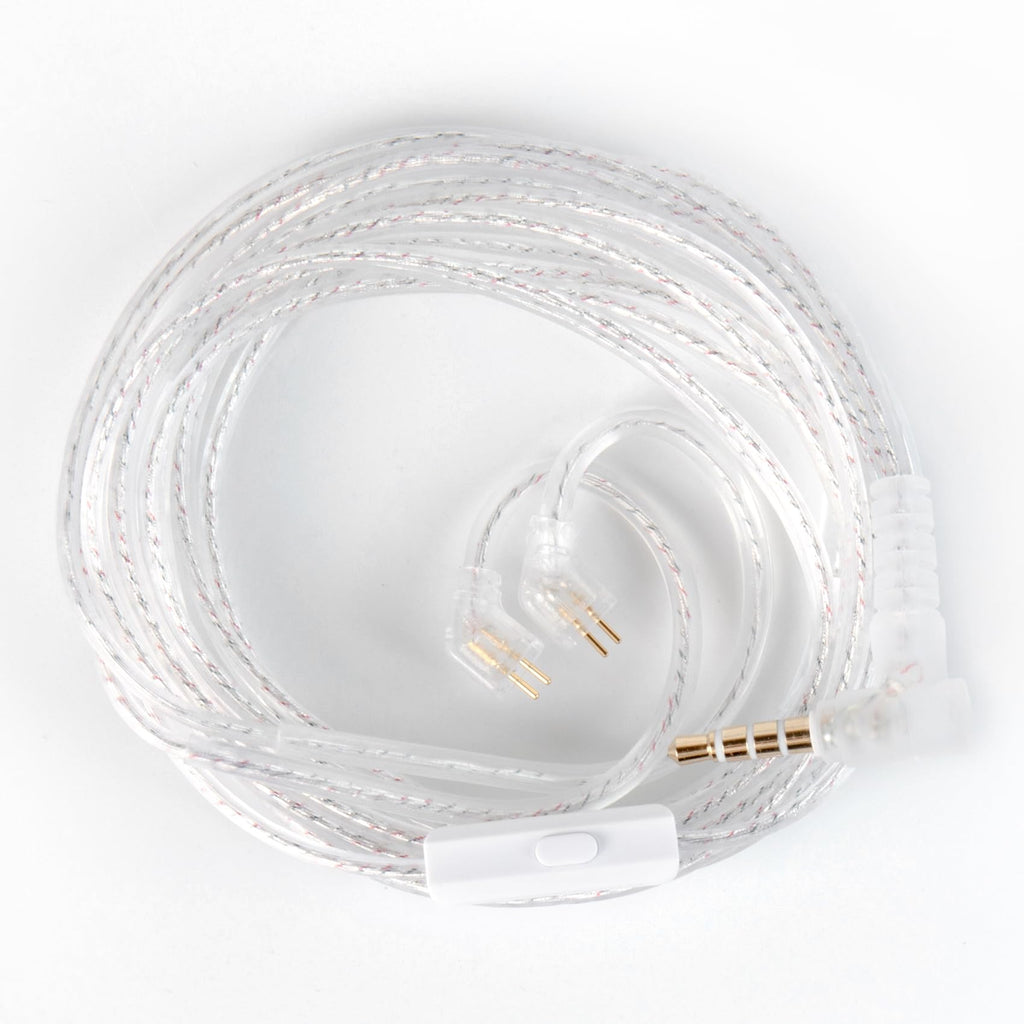 KZ CCA 2PIN IEM Earphone Cable, 4 Core High-Purity Copper Twisted IEMs Replacement Cable, Earbud Headphone Replacement Copper Extension Cable for KZ ZST ZSTX EDX ES4 AS10 CCA C10 C16 TRN V80 V90