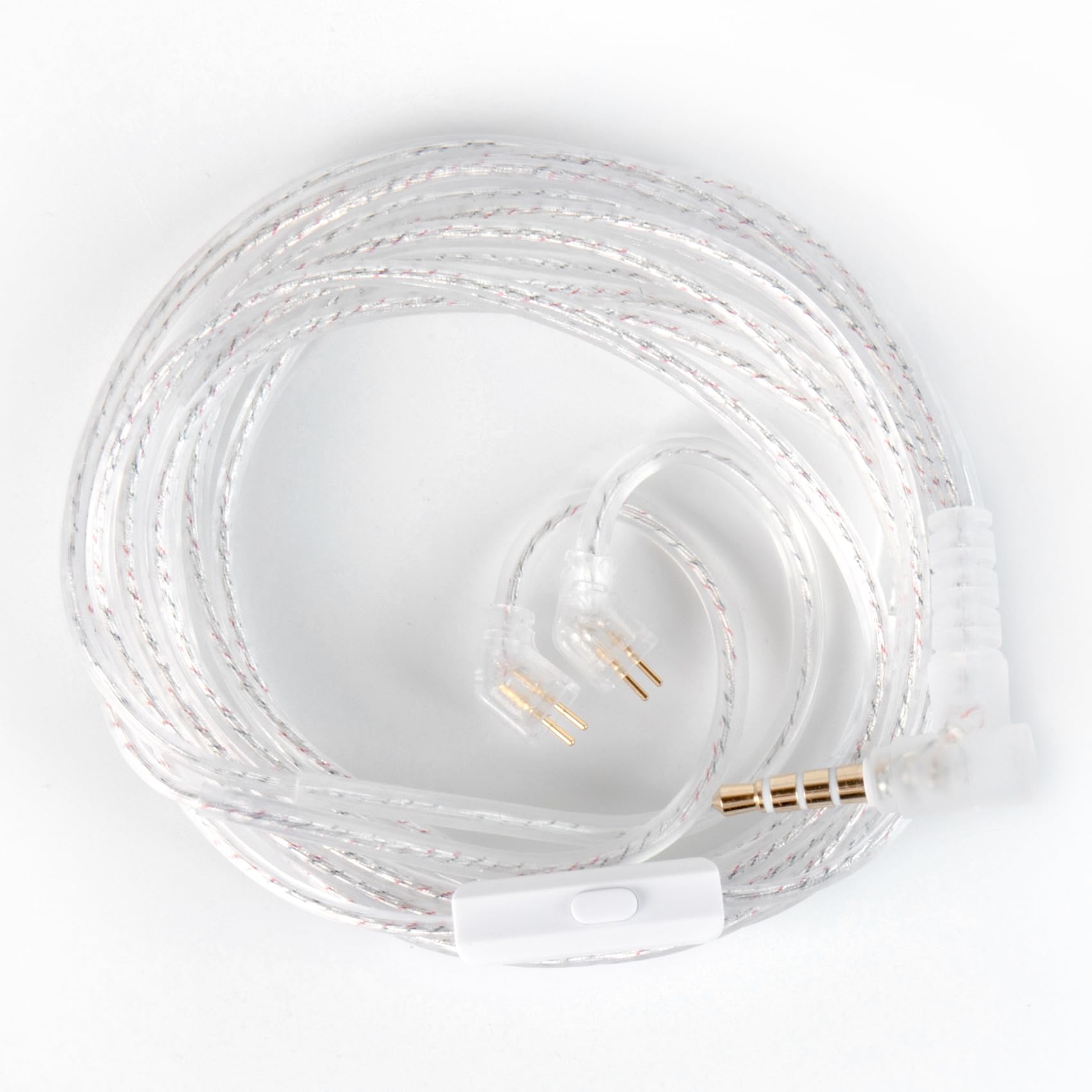 KZ CCA 2PIN IEM Earphone Cable, 4 Core High-Purity Copper Twisted IEMs Replacement Cable, Earbud Headphone Replacement Copper Extension Cable for KZ ZST ZSTX EDX ES4 AS10 CCA C10 C16 TRN V80 V90