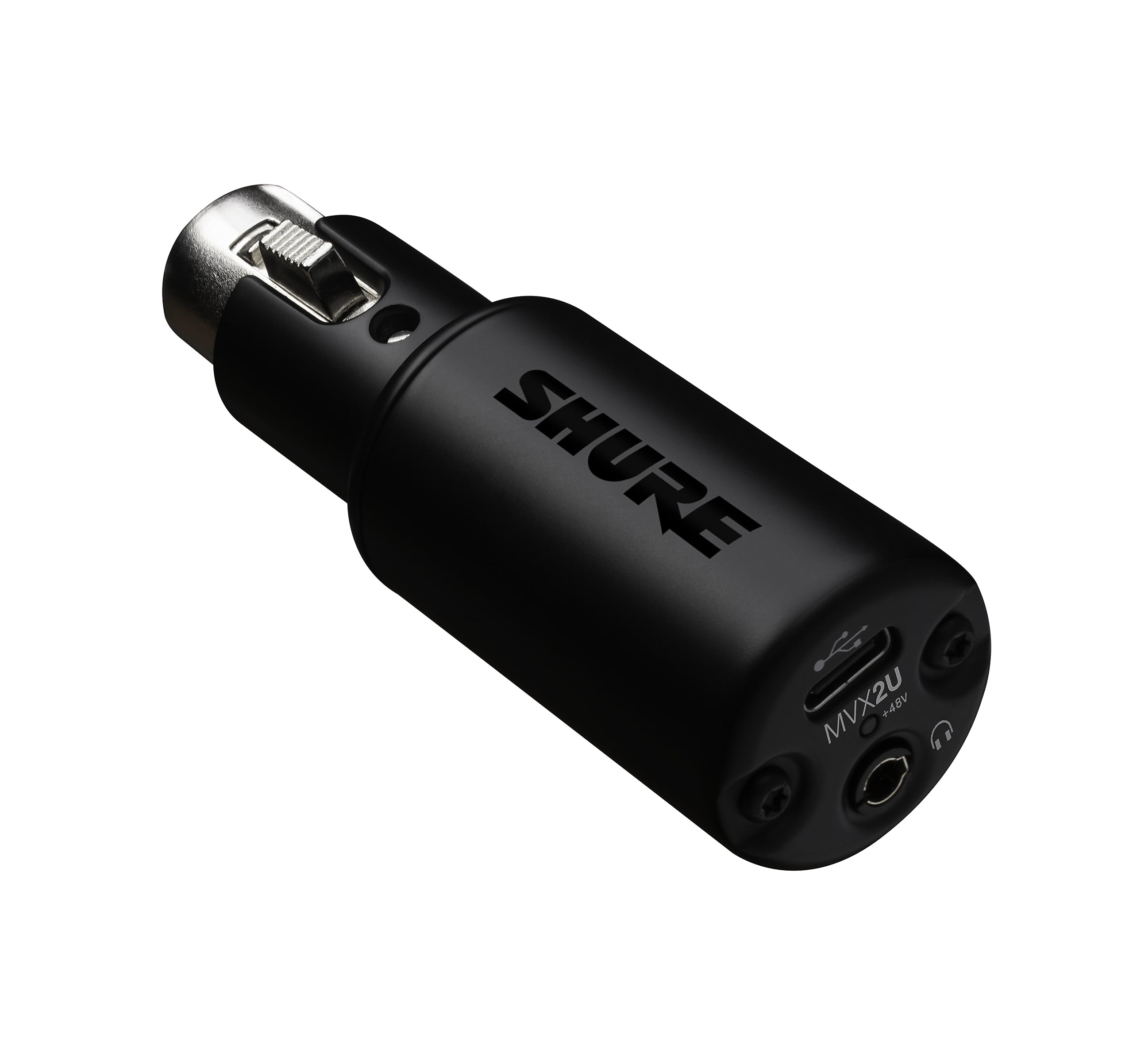 Shure MVX2U Gen 2 XLR-to-USB-C Digital Audio Interface, Apple MFi Certified, Portable Setup for Audio Processing, Noise-Free Recording Between XLR and USB-C Devices