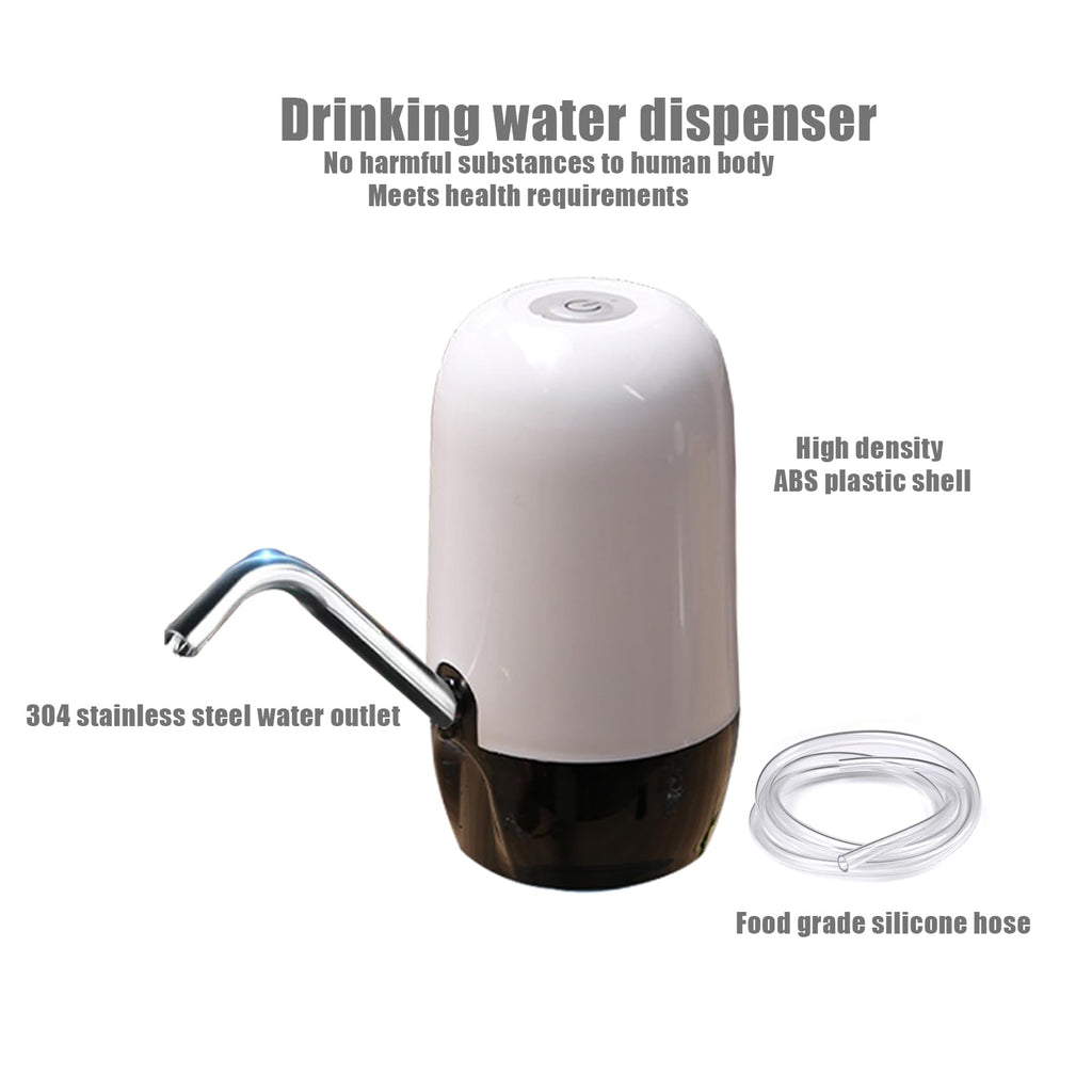 True Dual Water Pump 5 Gallon Water Dispenser,Portable High Battery Capacity USB Charging Water Jug Pump Easy to Use Water Dispenser for 5 Gallon Bottle Camping