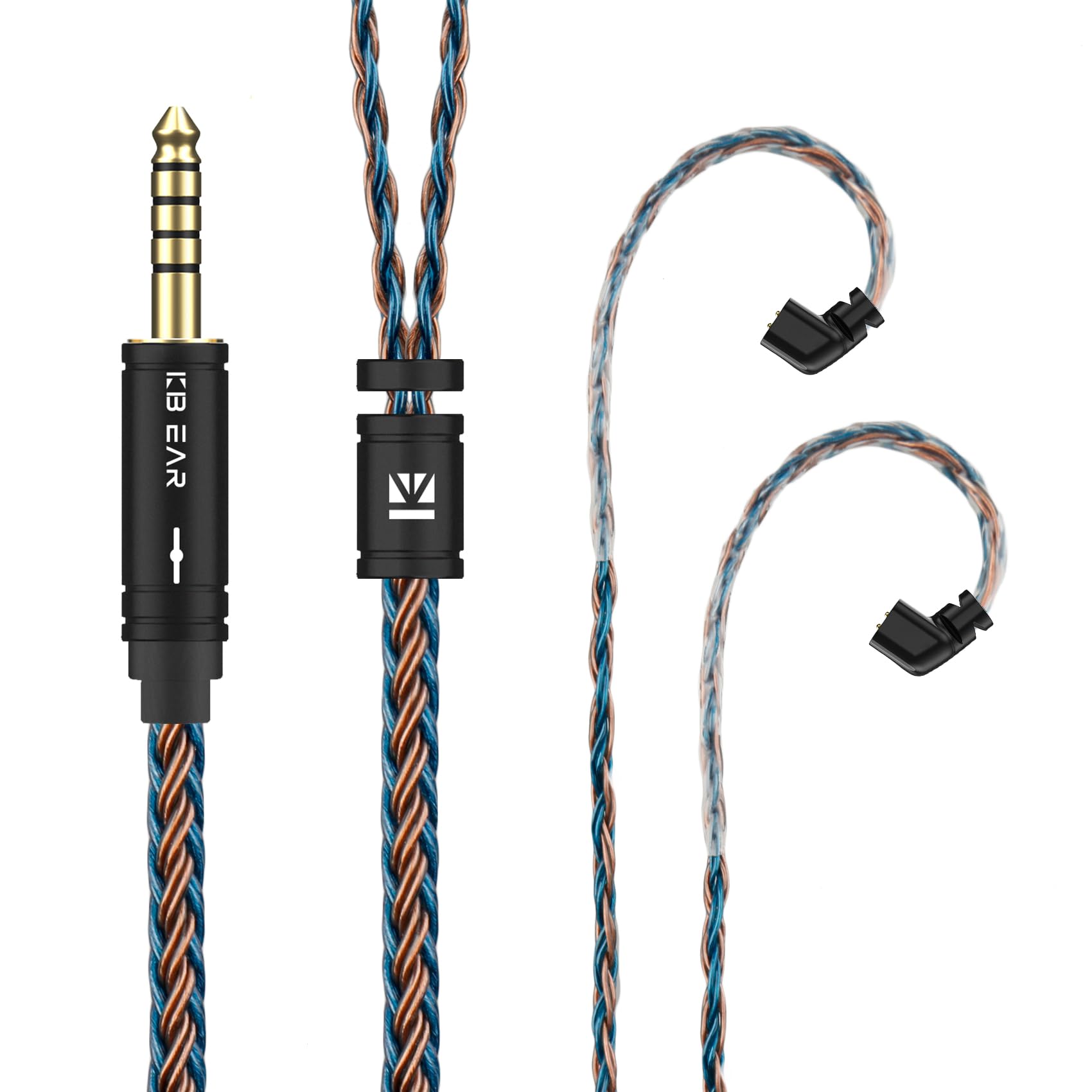 KBEAR ST16 Plus Long IEMs Earphone Cable with QDC-Type Pin for KZ ZSN/ZSN PRO /EDX PRO/ZS10 PRO/ZSN PRO X/ZS12 PRO X/ZSX/ZAS/ZVX/AS16/ZAR/DQS/ASX/D-Fi/Castor/PR2/PR3/ZEX CCA CRA/C12/C10PRO (QDC 3.5MM)