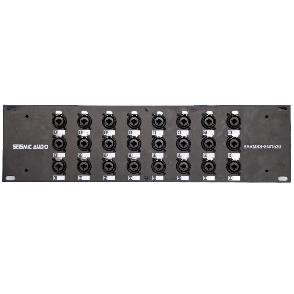 Seismic Audio SARMSS-16x515 Rack Mount 16 Channel XLR TRS Combo Splitter Snake Cable - 5' & 15' XLR trunks
