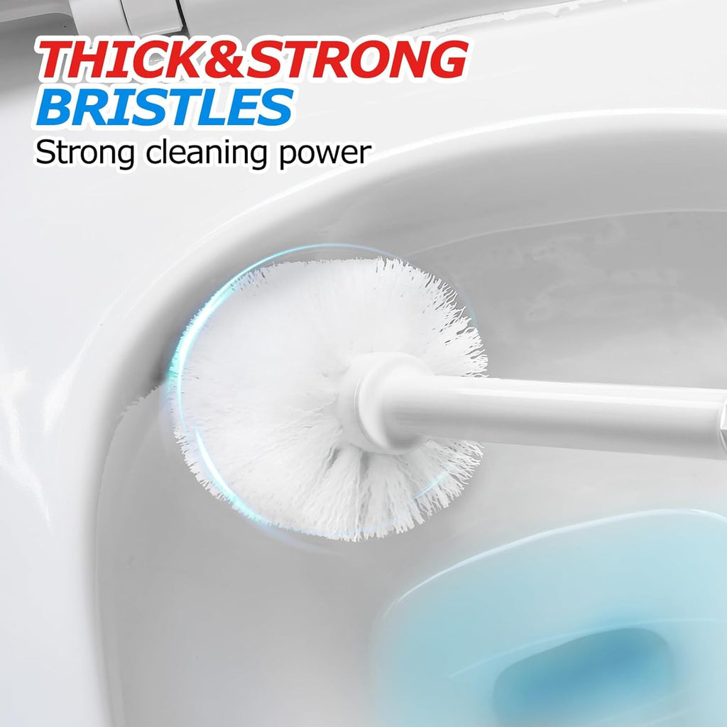 FORASTO 2 in 1 Toilet Plunger and Brush Set，Extended Handle Plunger，Toilet Bowl Brush Plunger Set, Bathroom Cleaning Tools ，Toilet Brush Plunger Combo，Cleaning Brush，Bathroom Cleaning Supplies