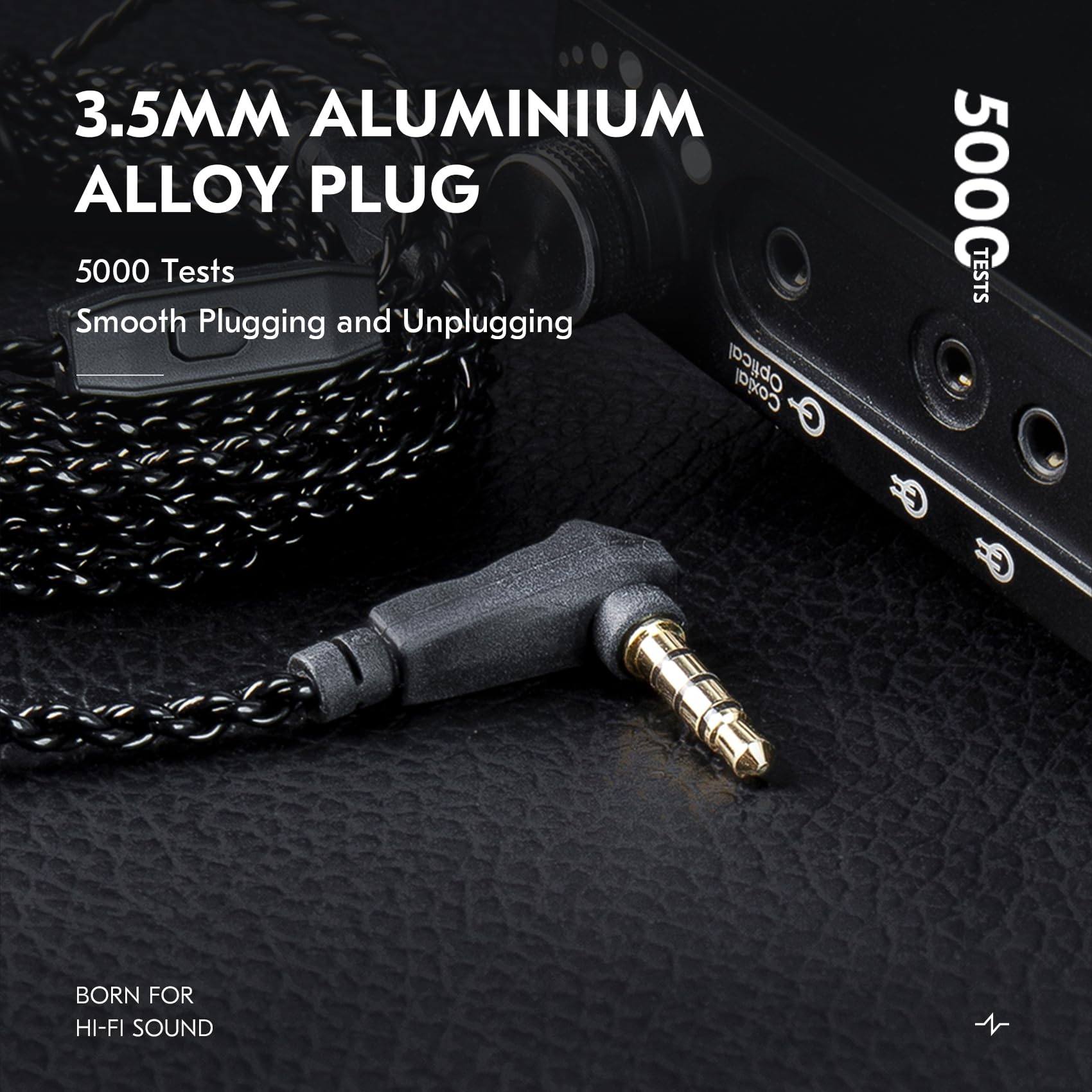 KZ ZS10 PRO Cable 2M IEM Cable in Ear Monitor Cable with 3.5mm Plug for KZ ZS 10 PRO/ZS10 PRO X/EDX PRO/ZAR/Castor/ZSN PRO/ZSN PRO X/ES4/ZSR//ZS10 PRO 2/ZS12 PRO X (3.5mm Without Mic, QDC)