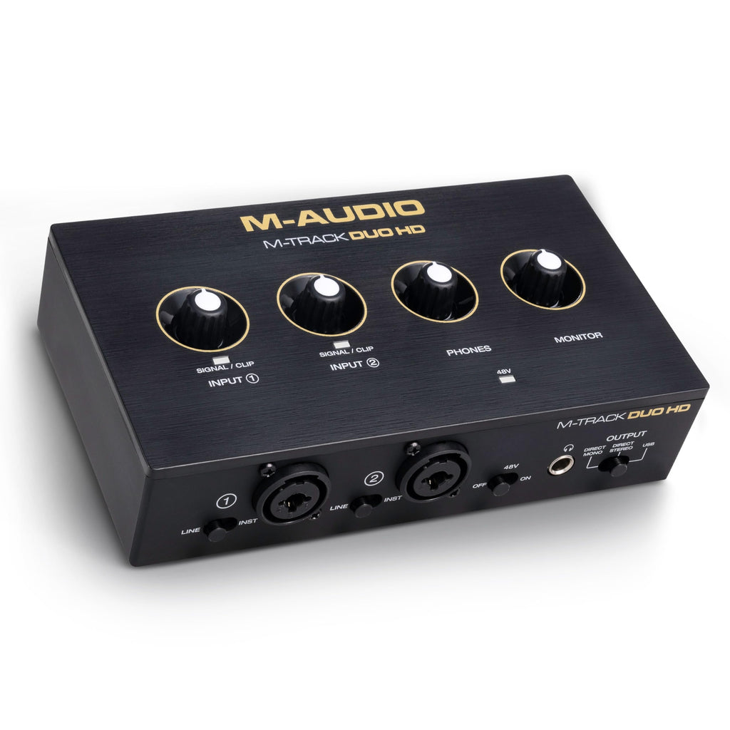 M-AUDIO M-Track Duo USB Audio Interface for Recording, Streaming and Podcasting with Dual XLR, Line and DI Inputs, plus a Software Suite Included