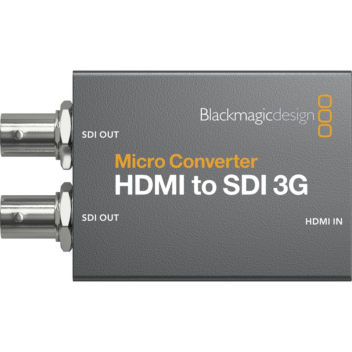 Metal HDMI to SDI 3G micro converter with two left BNC SDI out jacks
