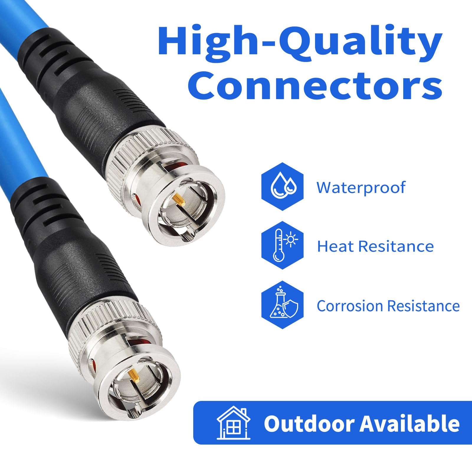 Superbat SDI Cable BNC Cable 3G/6G/12G (Belden 1694A)，10FT/15FT/30FT/50FT/100FT/200FT,Supports HD-SDI/3G-SDI/4K/8K，SDI Video Cable Precision Video Cable(1Pcs)