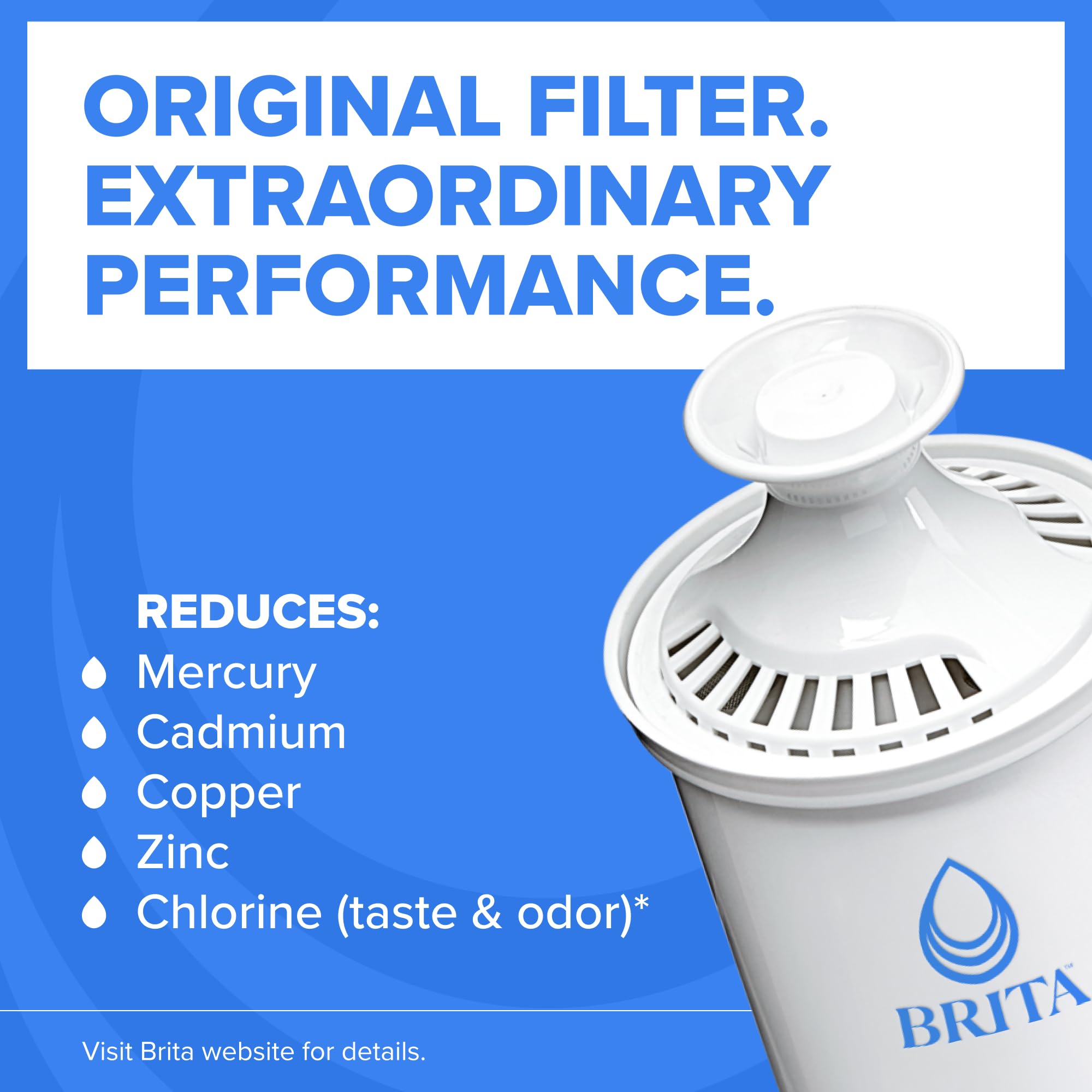 Brita UltraMax Large Water Dispenser with Standard Filter, BPA-Free, Reduces Copper, Cadmium and Mercury Impurities, Lasts 2 Months or 40 Gallons, 27-Cup