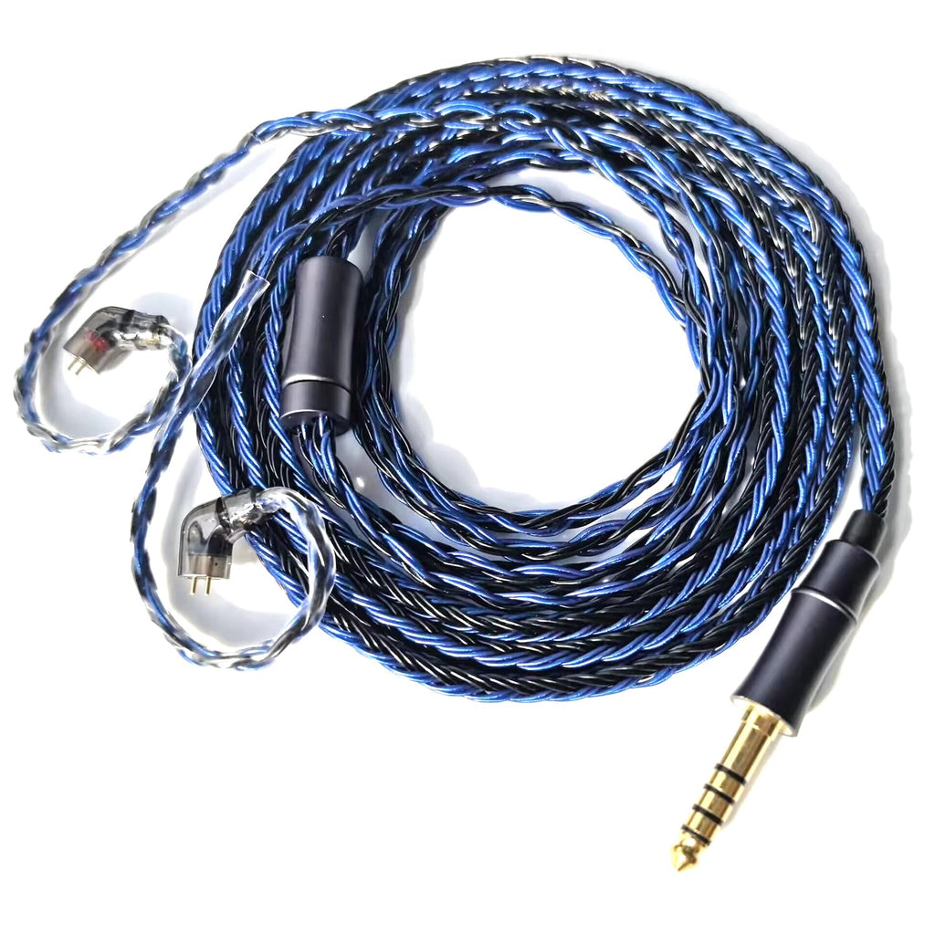 IEM Upgrade Cable, 16 Core Silver Plated Earphone Upgraded Cords, QDC-C Pin 1.5m in Ear Monitor Cable for KZ ZS10 ZSN PRO AS16 CCA CRA C12(Recessed 2pin 3.5mm 4.9ft) Black