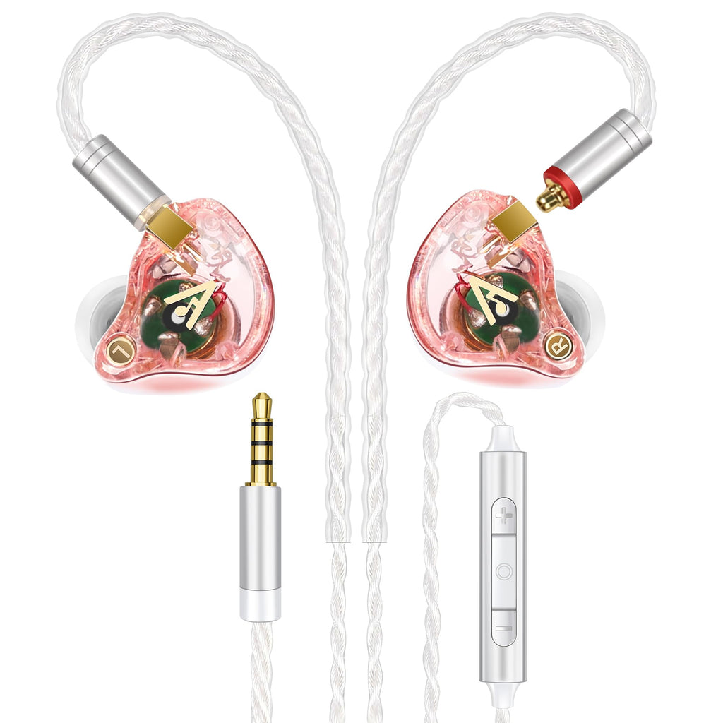 Vibes 202MC USB-C Wired Earbuds - USBC HiFi in Ear Headphones for iPhone 17/16/15 - Noise Isolating Ear Buds w/ Mic - Clear Sound, Deep Bass & Comfort-Fit Earphones - Silver Plated Cord, Carrying Case