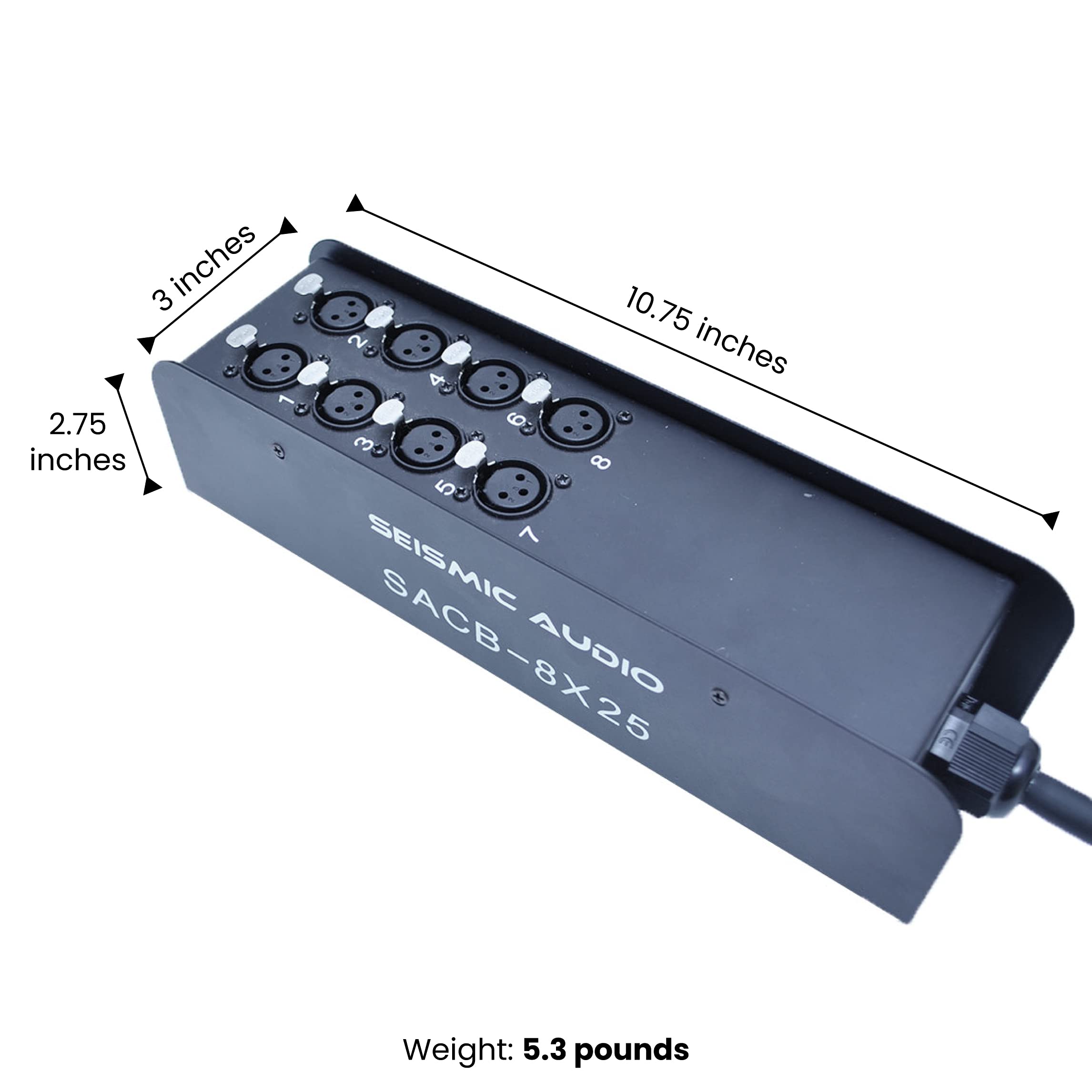 Seismic Audio Speakers 12 Channel Low Profile XLR Send Circuit Board Snake Cable, XLR Splitter Cable, 100 Feet