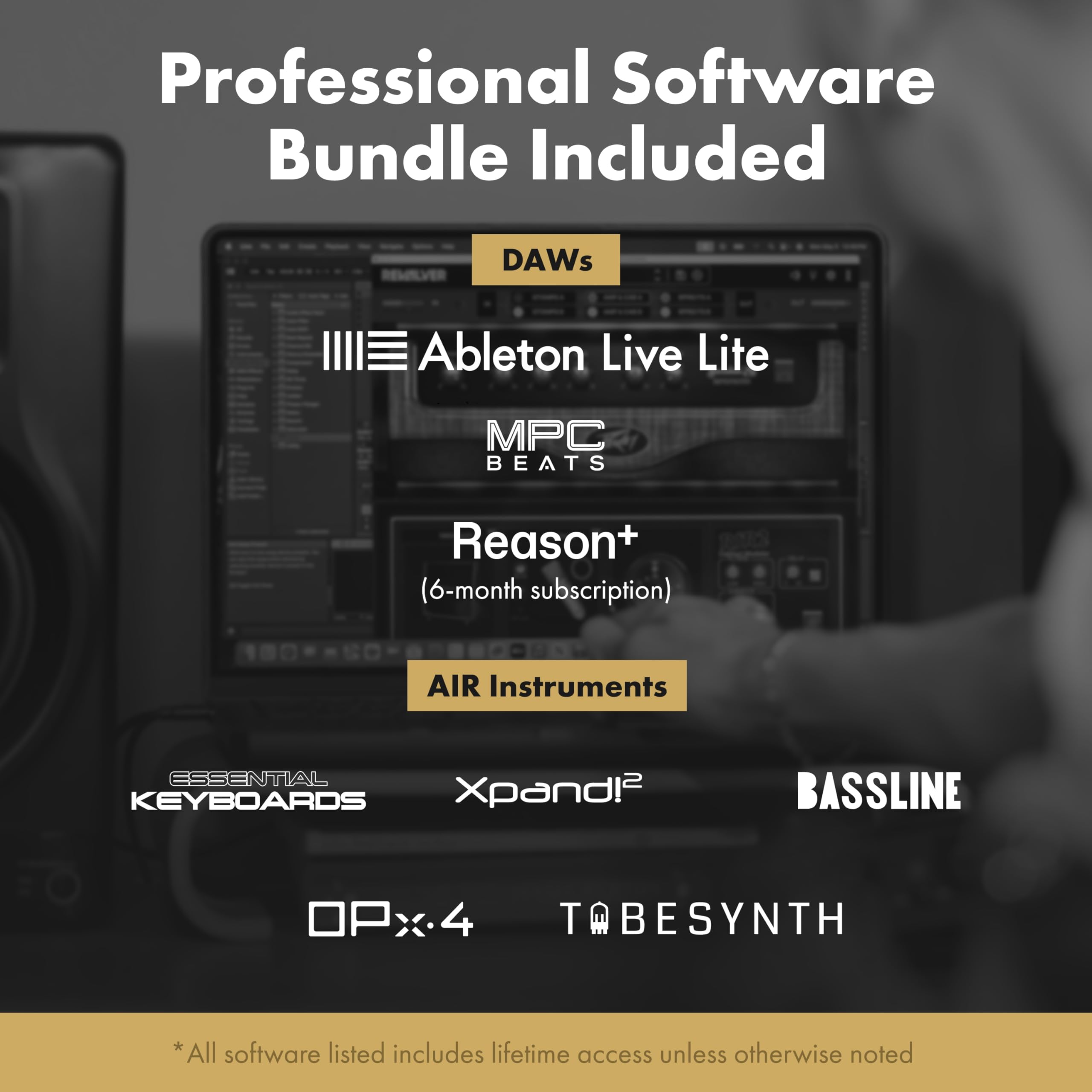 M-AUDIO M-Track Duo USB Audio Interface for Recording, Streaming and Podcasting with Dual XLR, Line and DI Inputs, plus a Software Suite Included