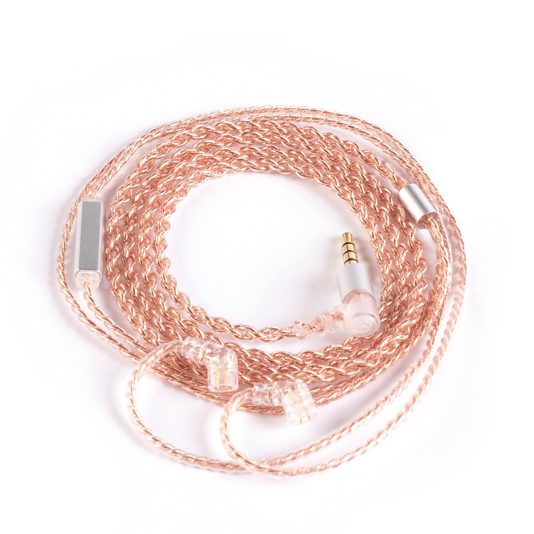 KZ CCA 2PIN IEM Earphone Cable, 4 Core High-Purity Copper Twisted IEMs Replacement Cable, Earbud Headphone Replacement Copper Extension Cable for KZ ZST ZSTX EDX ES4 AS10 CCA C10 C16 TRN V80 V90