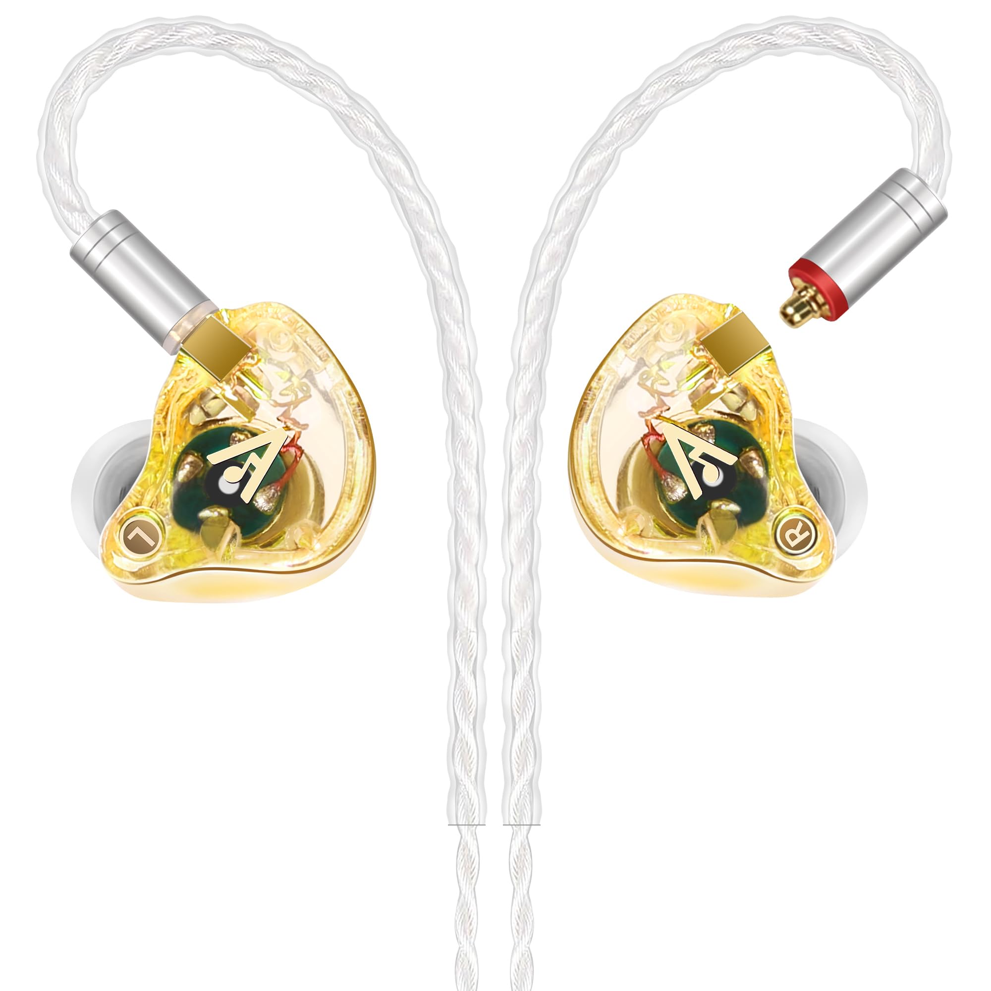 Vibes 202MC USB-C Wired Earbuds - USBC HiFi in Ear Headphones for iPhone 17/16/15 - Noise Isolating Ear Buds w/ Mic - Clear Sound, Deep Bass & Comfort-Fit Earphones - Silver Plated Cord, Carrying Case