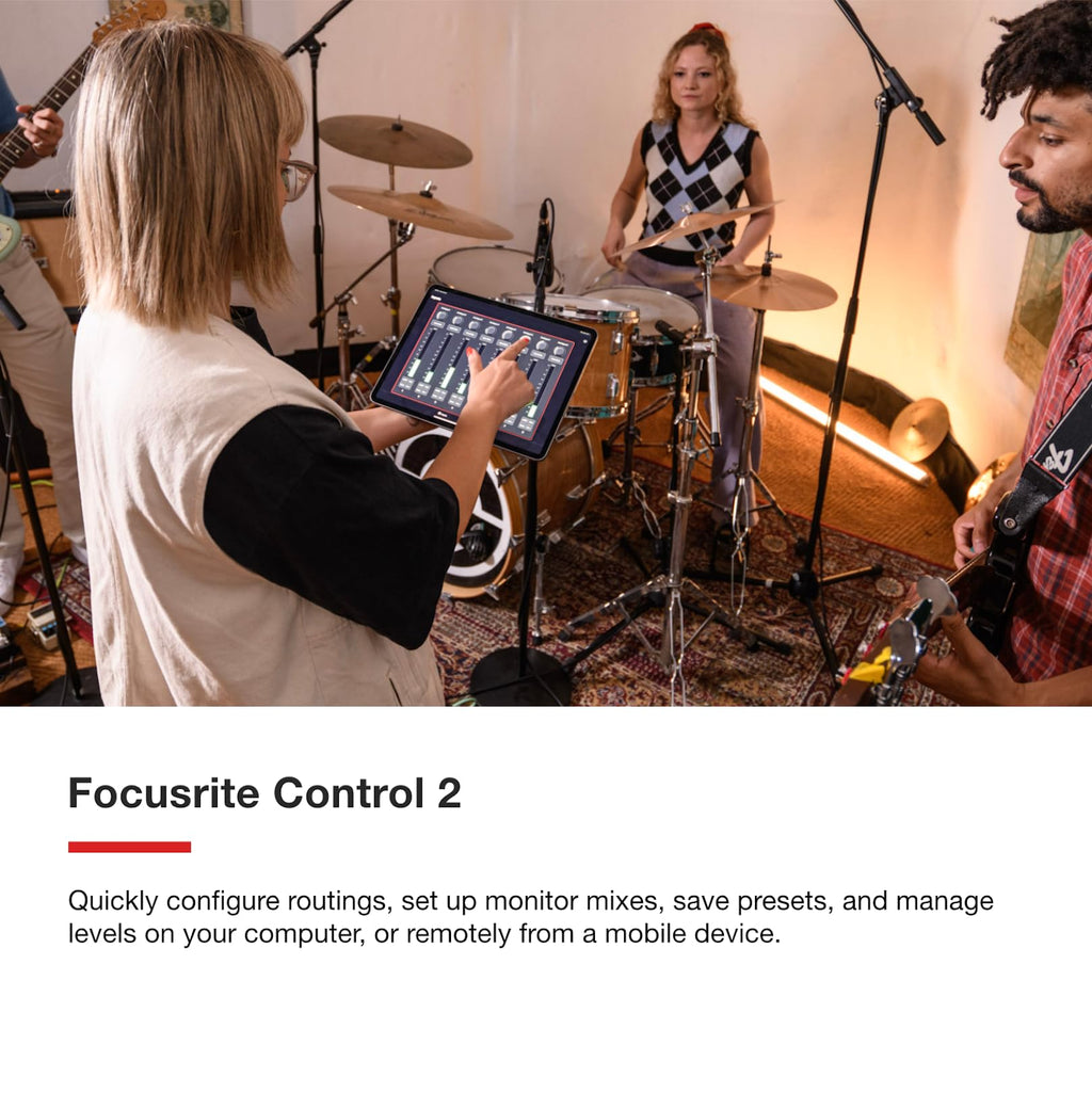 Focusrite Scarlett 18i16 4th Gen USB Audio Interface, for Songwriting, Music Production, Recording, and Podcasting — High-Fidelity, Studio Quality Recording, and All the Software You Need to Record