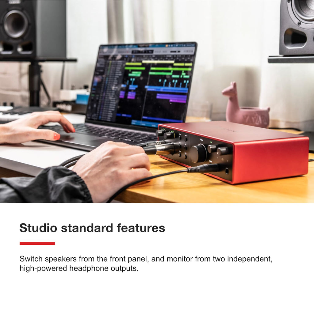 Focusrite Scarlett 18i16 4th Gen USB Audio Interface, for Songwriting, Music Production, Recording, and Podcasting — High-Fidelity, Studio Quality Recording, and All the Software You Need to Record