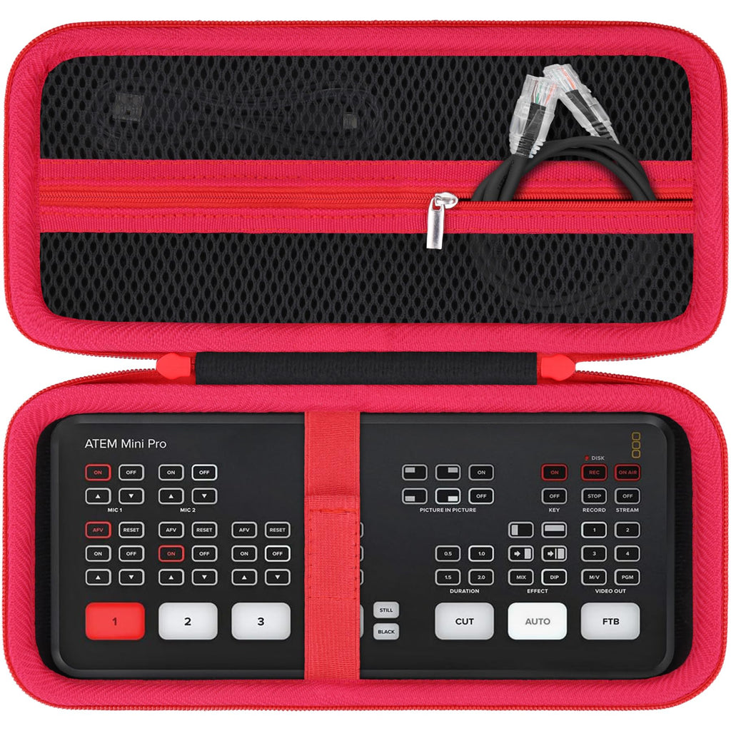 co2CREA Hard Carrying Case Compatible with Blackmagic Design ATEM Mini Extreme & ATEM Mini Extreme ISO, Protective Storage Case for ATEM Switcher HDMI Live Stream Video Mixer