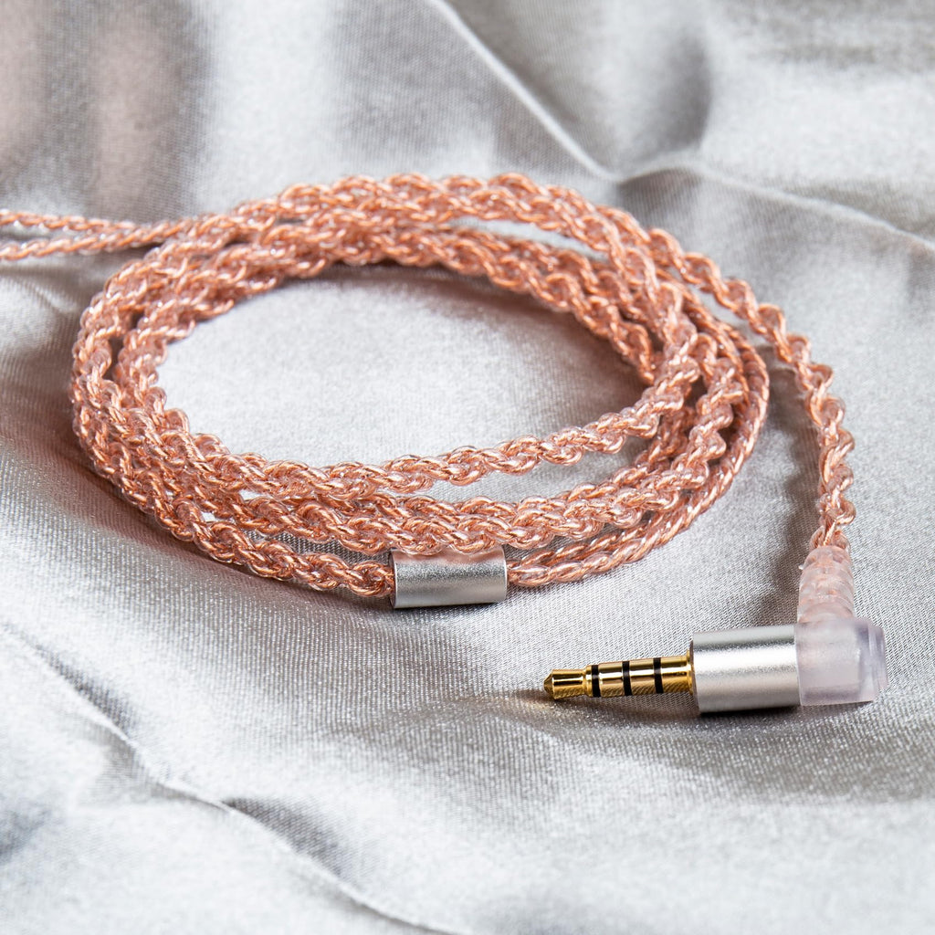 KZ CCA 2PIN IEM Earphone Cable, 4 Core High-Purity Copper Twisted IEMs Replacement Cable, Earbud Headphone Replacement Copper Extension Cable for KZ ZST ZSTX EDX ES4 AS10 CCA C10 C16 TRN V80 V90