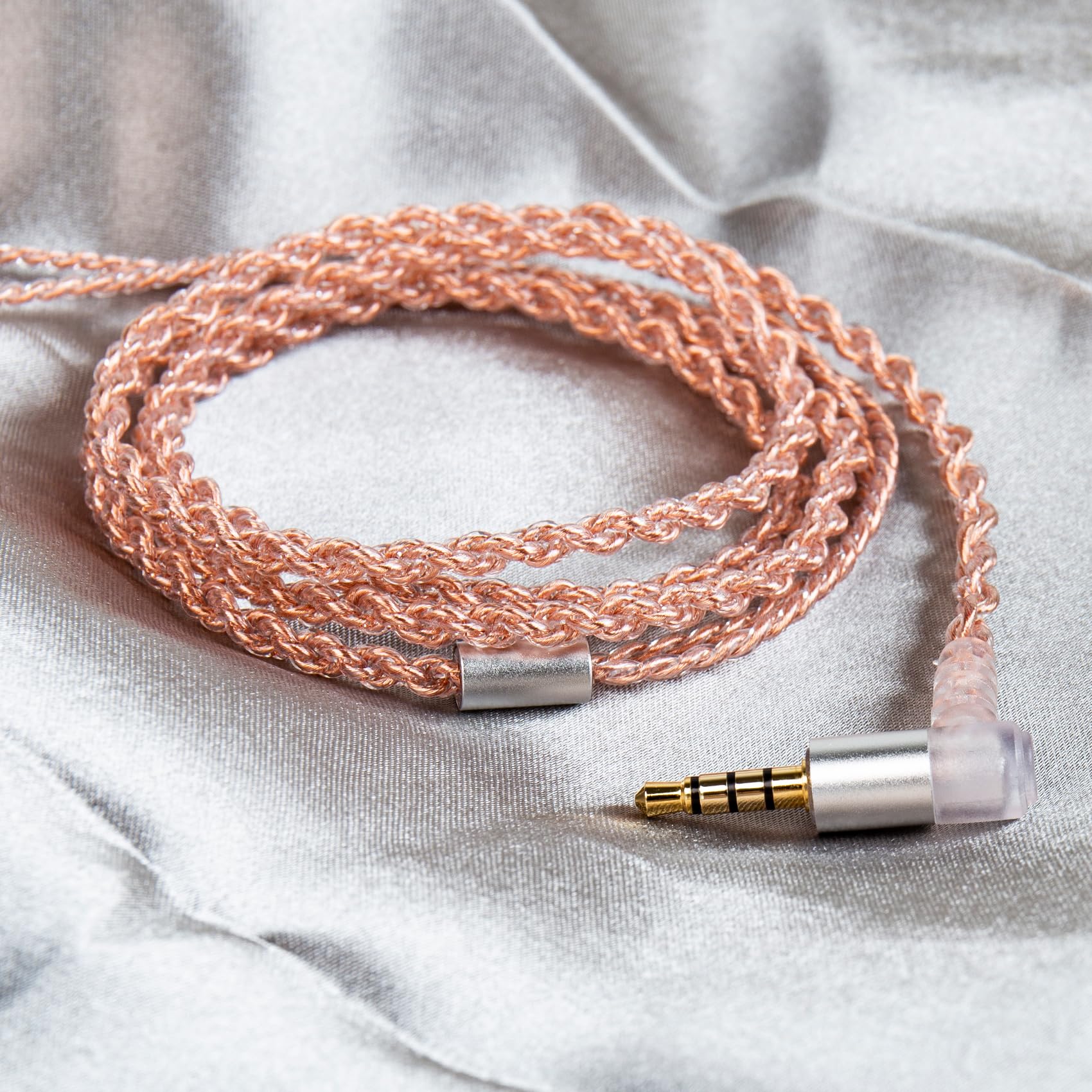 KZ CCA 2PIN IEM Earphone Cable, 4 Core High-Purity Copper Twisted IEMs Replacement Cable, Earbud Headphone Replacement Copper Extension Cable for KZ ZST ZSTX EDX ES4 AS10 CCA C10 C16 TRN V80 V90