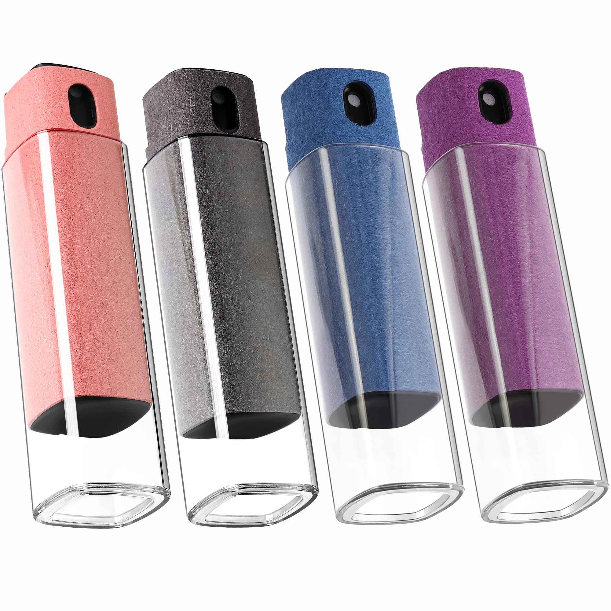 CUIUD Touchscreen Screen Cleaner Kit 2 Pcs, Phone, Tablet and Car Screen Cleaner, Two in One Spray and Microfiber Cloth(Grey&Pink)