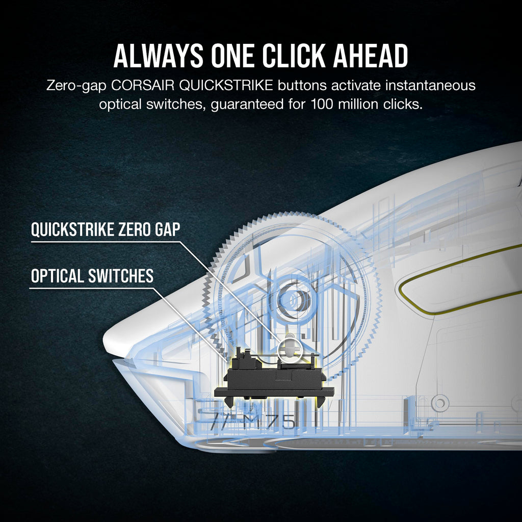 Corsair M75 Wireless Gaming Mouse - 26,000 DPI, Lightweight FPS Design, Swappable Side Buttons, iCUE Compatible, Black