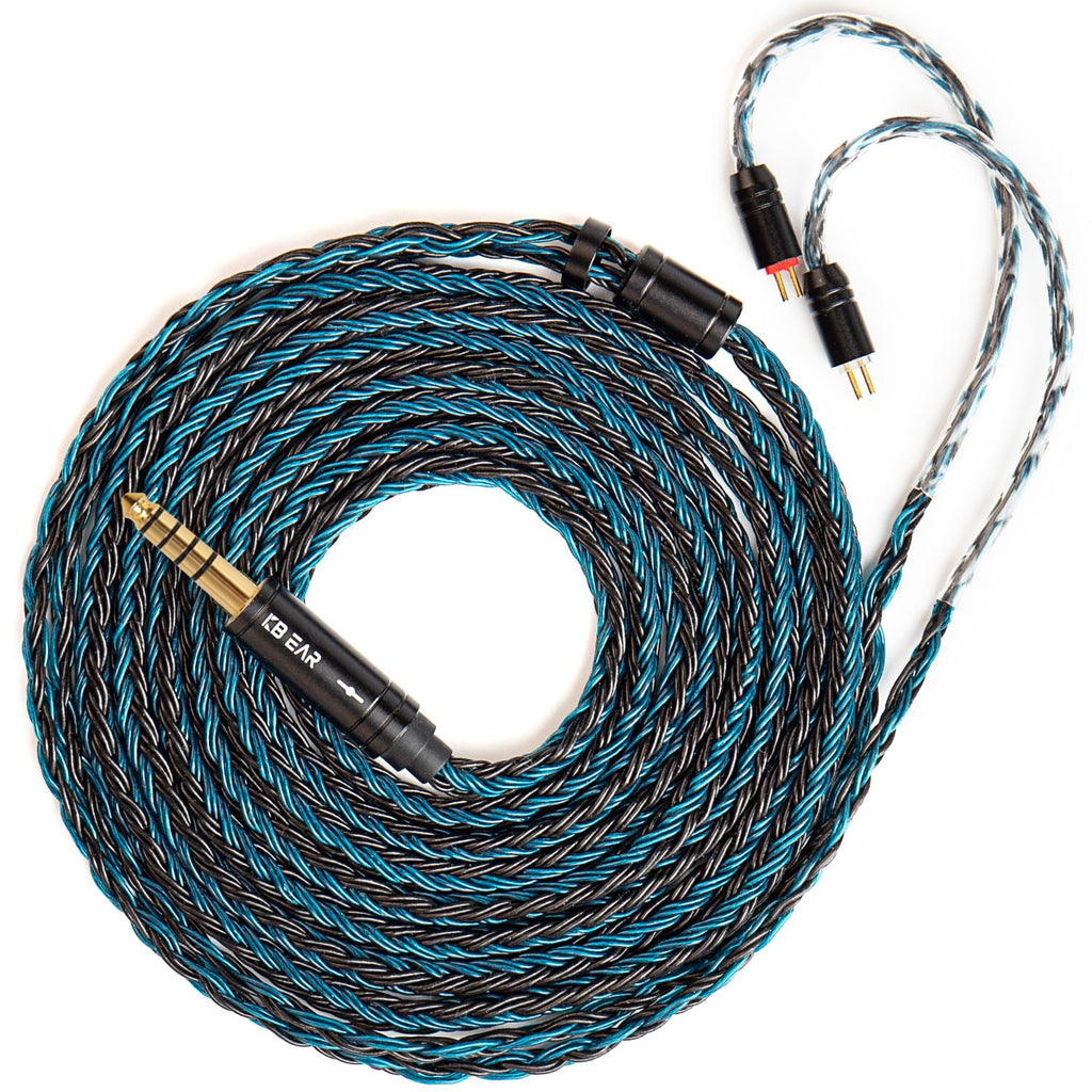KBEAR ST16 Plus Long IEMs Earphone Cable with QDC-Type Pin for KZ ZSN/ZSN PRO /EDX PRO/ZS10 PRO/ZSN PRO X/ZS12 PRO X/ZSX/ZAS/ZVX/AS16/ZAR/DQS/ASX/D-Fi/Castor/PR2/PR3/ZEX CCA CRA/C12/C10PRO (QDC 3.5MM)