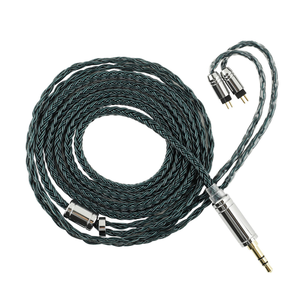 Linsoul Tripowin Zonie IEM Cable, 16 Core Silver Plated Earphone Upgraded Cords, 1.25m SPC in Ear Monitor Cable for 7hz Zero:2 Orchestra Lite Cadenza Hype4 Supermix4(2pin 0.78mm, 3.5mm)(Violet)