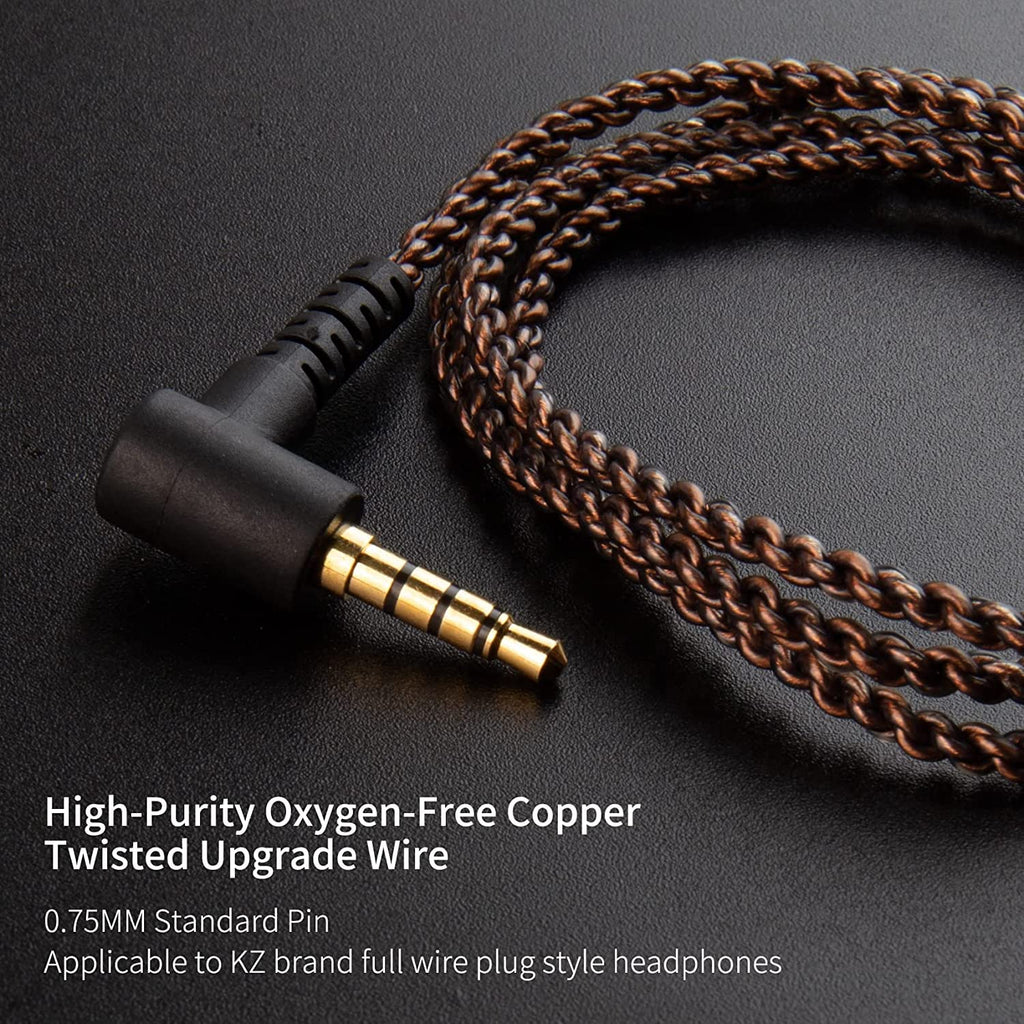 KZ ZS10 PRO Cable 2M IEM Cable in Ear Monitor Cable with 3.5mm Plug for KZ ZS 10 PRO/ZS10 PRO X/EDX PRO/ZAR/Castor/ZSN PRO/ZSN PRO X/ES4/ZSR//ZS10 PRO 2/ZS12 PRO X (3.5mm Without Mic, QDC)
