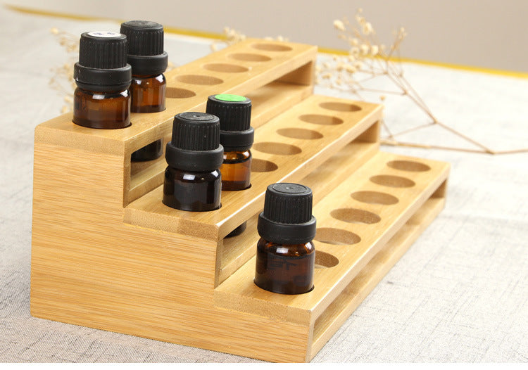 Essential Oil Bottle Display Rack Multi-grid Ladder Classification Storage Box