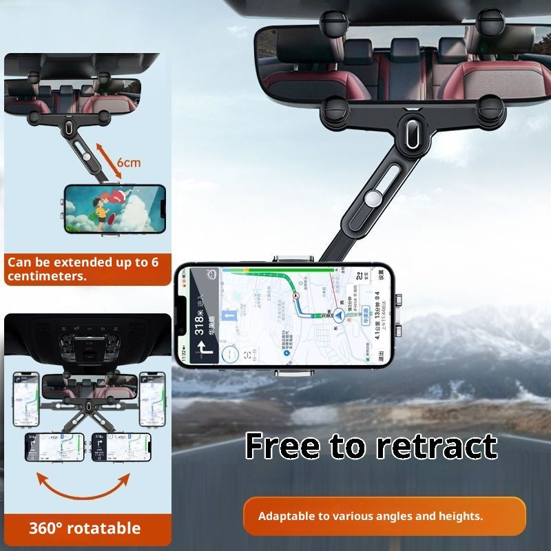 Rearview Mirror Clip-on Car Phone Holder