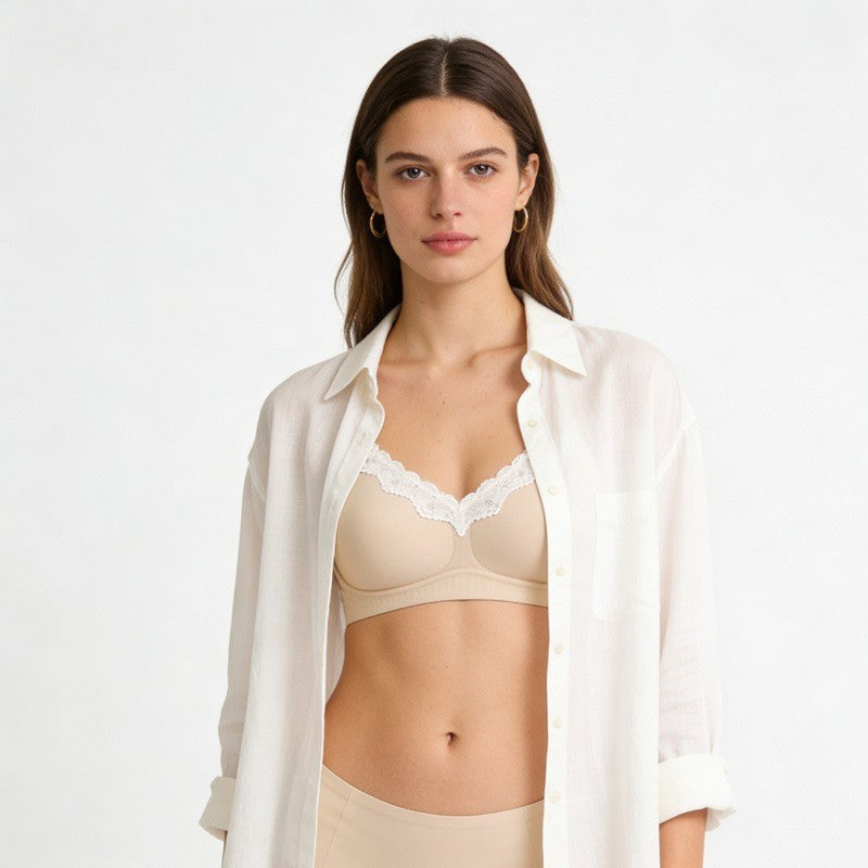 V-neck Lace Seamless Comfortable Bra
